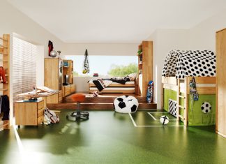 Unique and Modern Room Decoration For Football Fans unique-room-football-fan