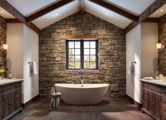 Unique Bathroom Ideas With Modern Rustic And Classic Stone Style modern-rustic-classic-stone-style-bathroom