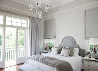 Peaceful And Minimalist White Gray Color Bedroom Decoration peaceful-minimalist-white-gray-bedroom