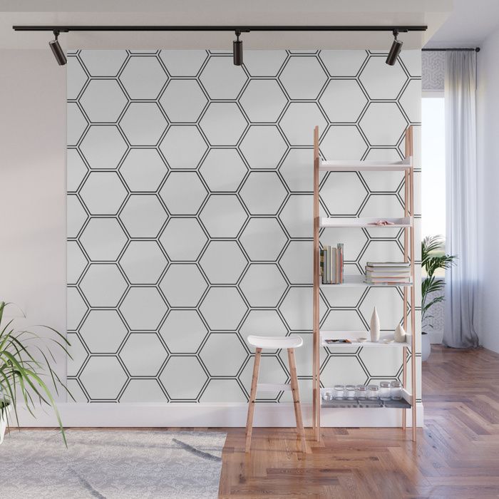 Honeycomb pattern wall paint
