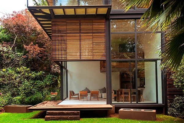 contemporary wooden house