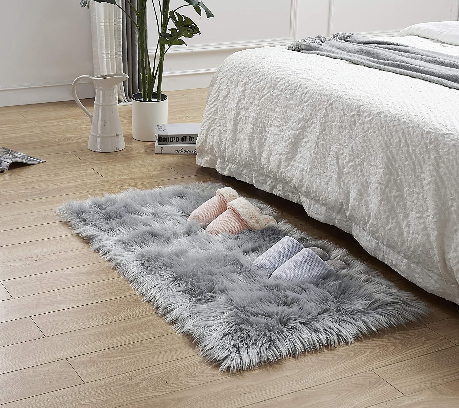 fur bedroom rug