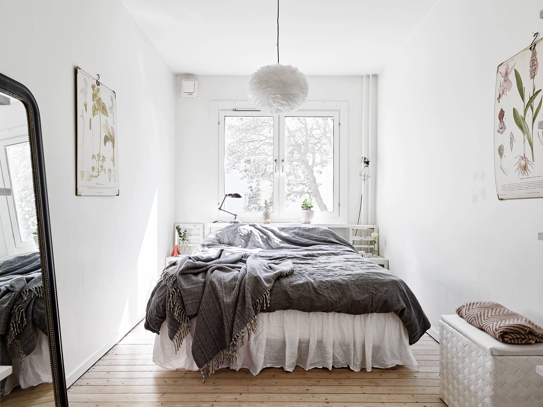 Scandinavian Style Bedroom with Large Window