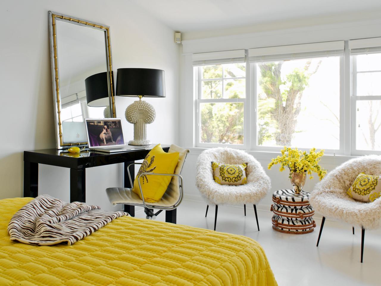Bohemian Bedroom in Yellow Color