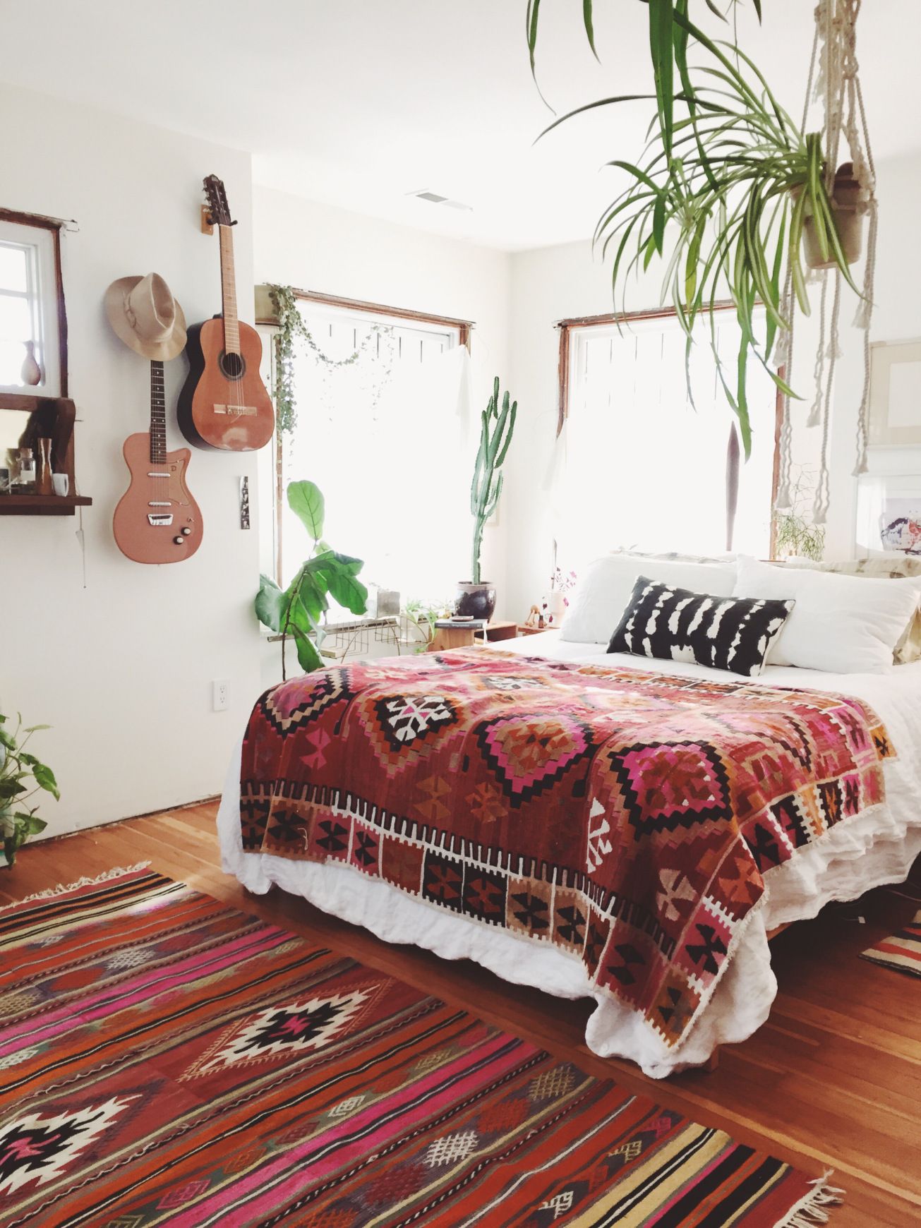 Bohemian Bedroom With Aesthetic Ethnic Patterns