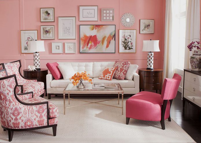Beautiful Pink Living Room Decoration Ideas