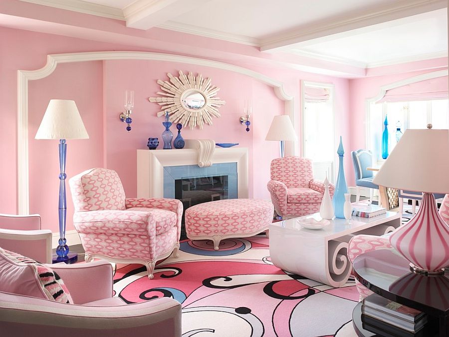 Beautiful Pink Living Room Decoration Ideas
