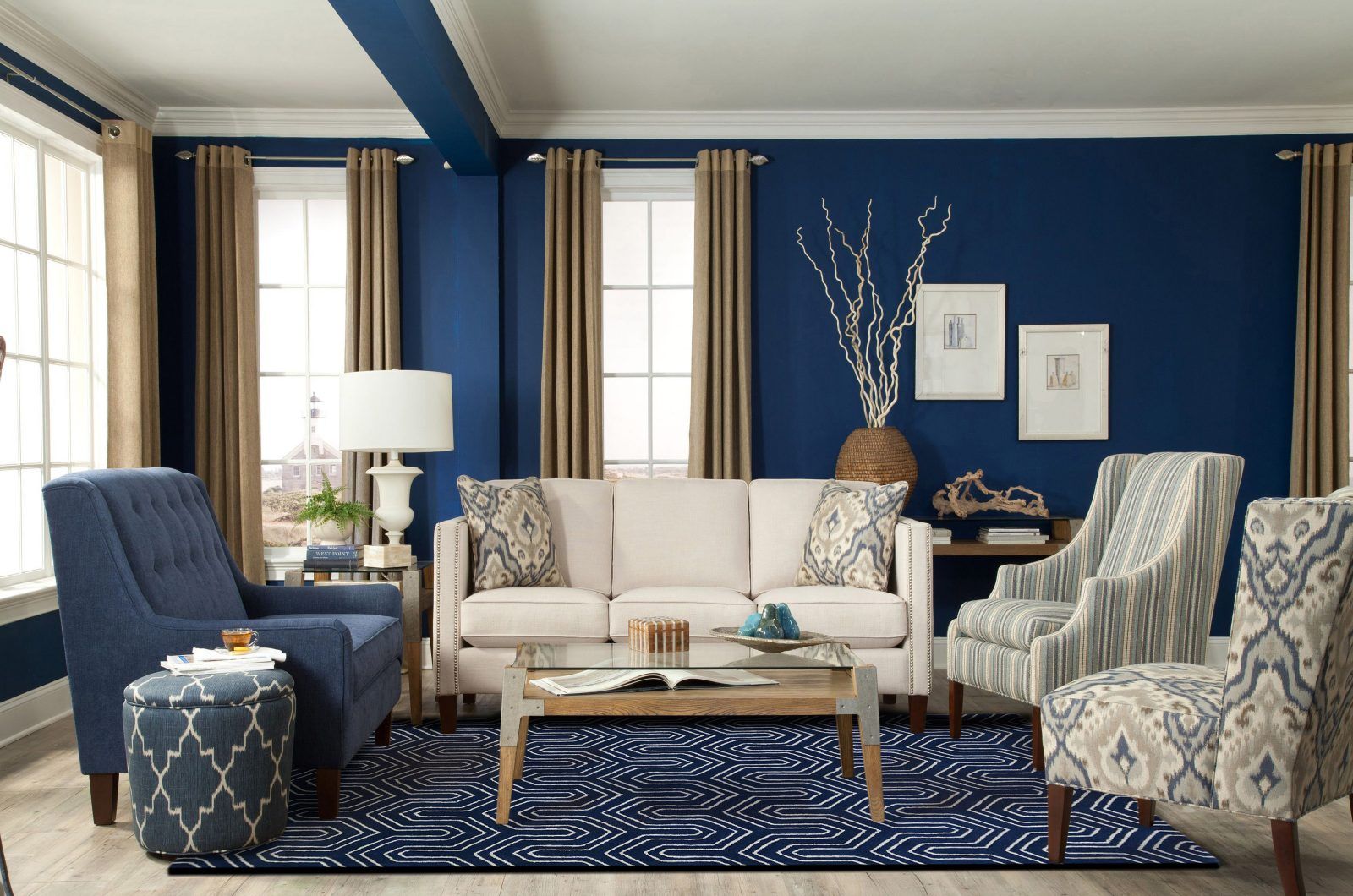 Classic Blue Living Room