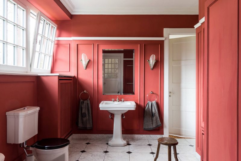 Classic Red Bathroom