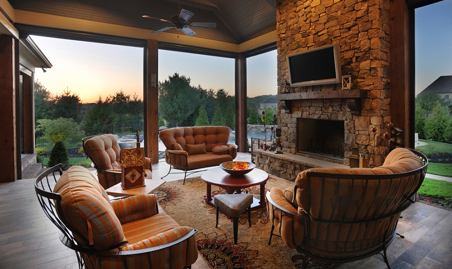 Warm Outdoor Living Room