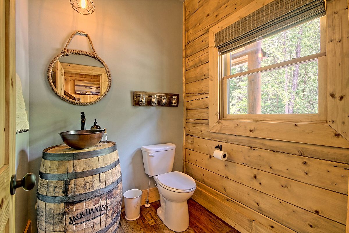 Wooden Rustic Bathroom