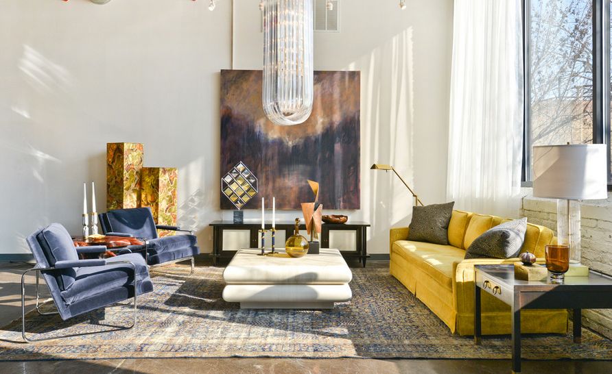 Yellow Sofa in a Bohemian Interior
