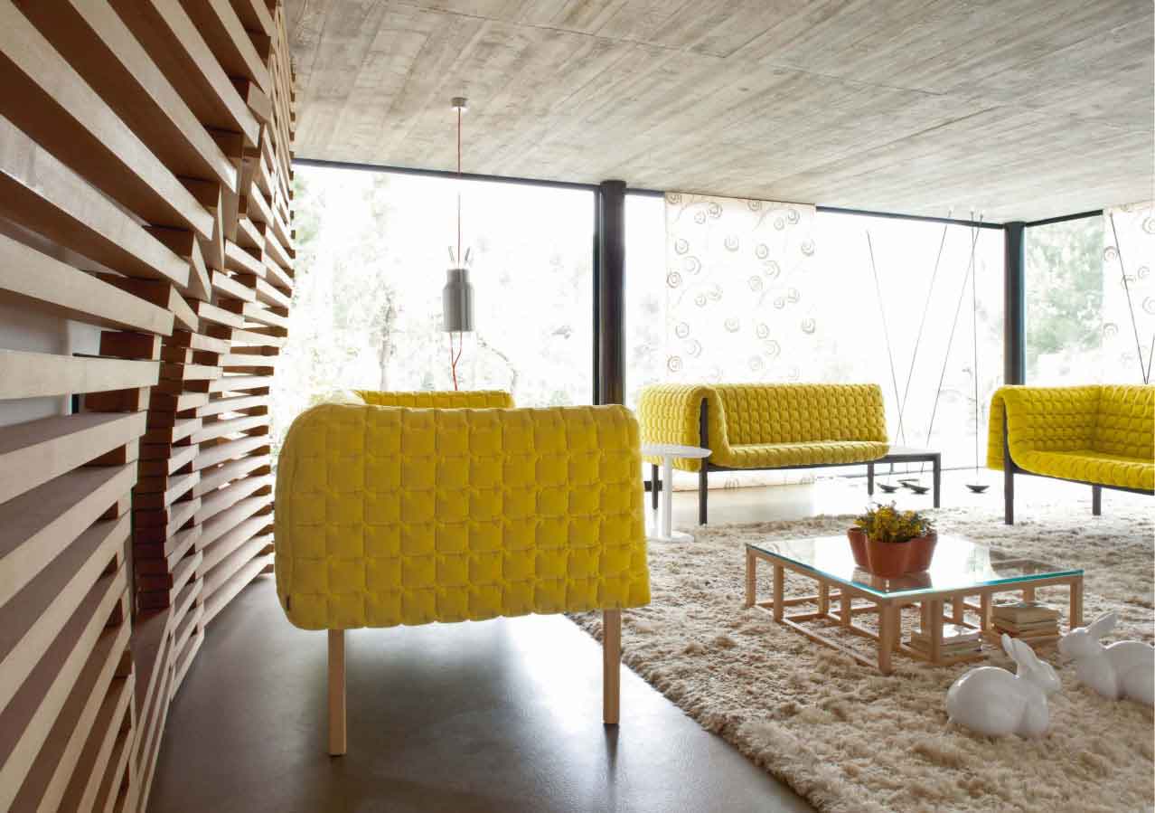 Yellow Sofa in a Contemporary Interior
