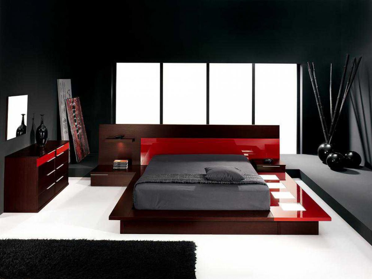 Japanese Red Bedroom