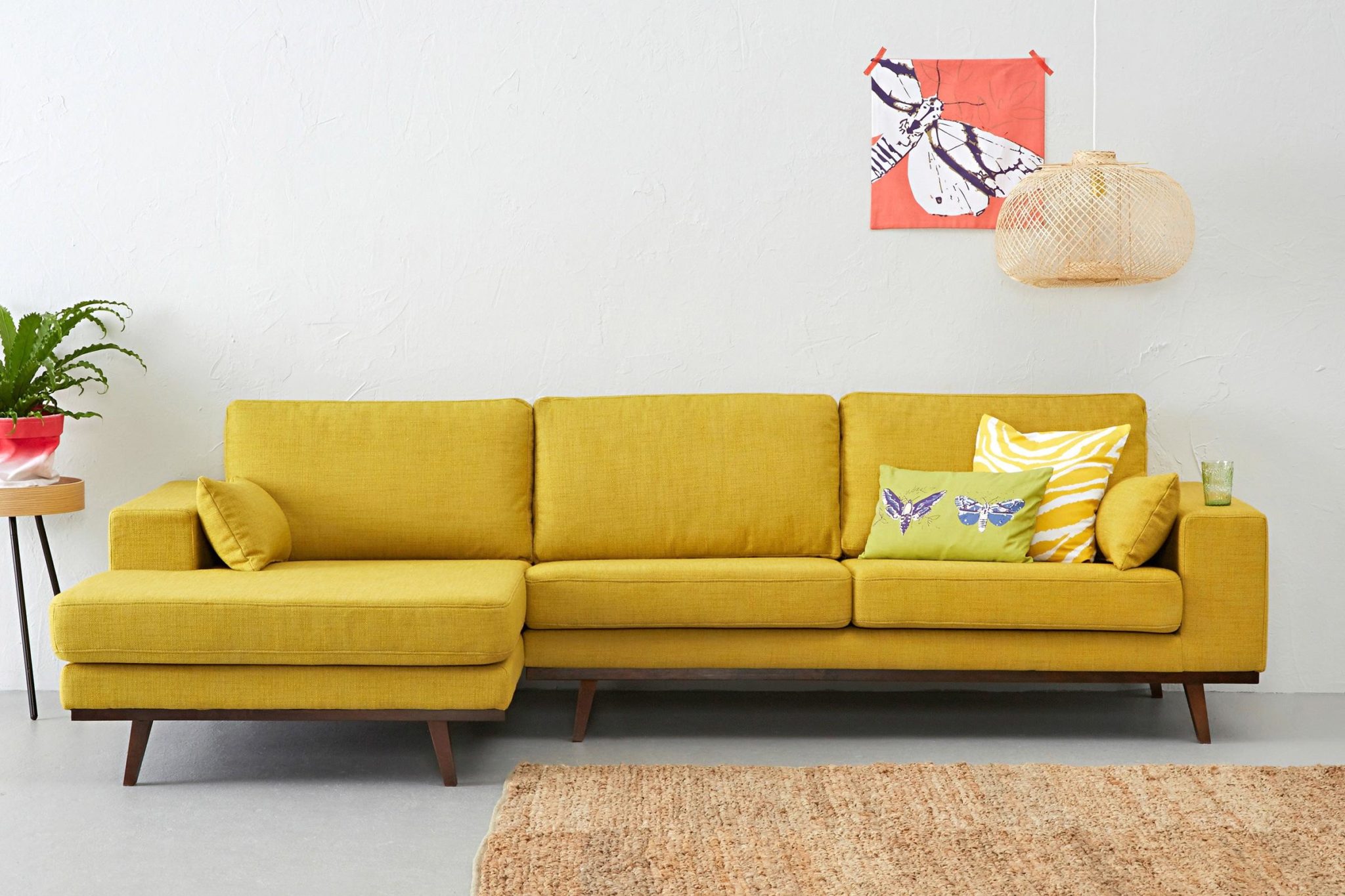 Yellow Sofa in a Minimalist Interior