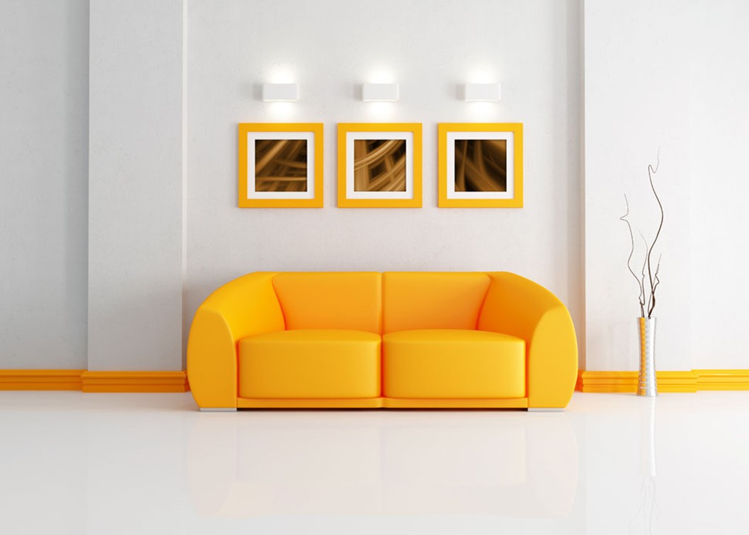Yellow Sofa in a Modern Interior