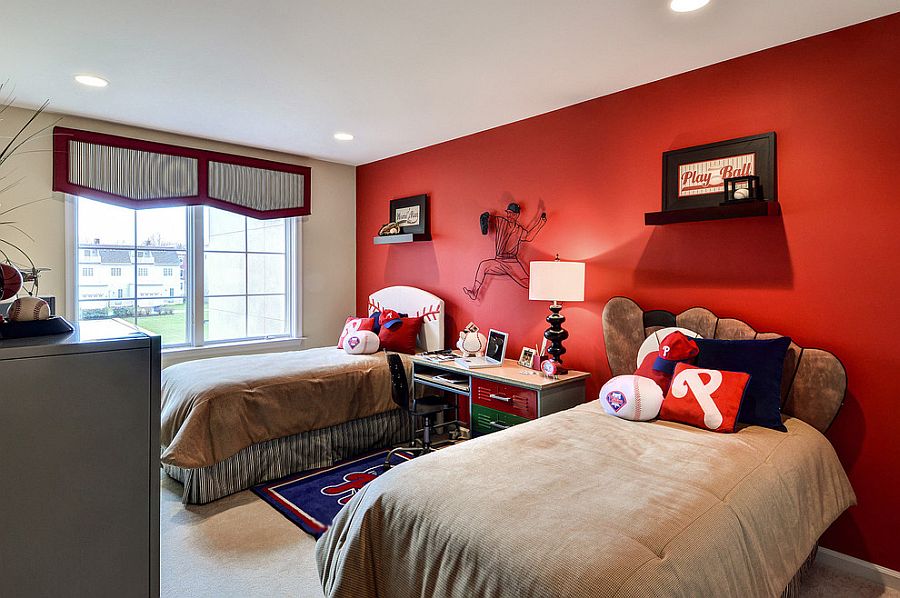 Red Bedroom- boy's bedroom color