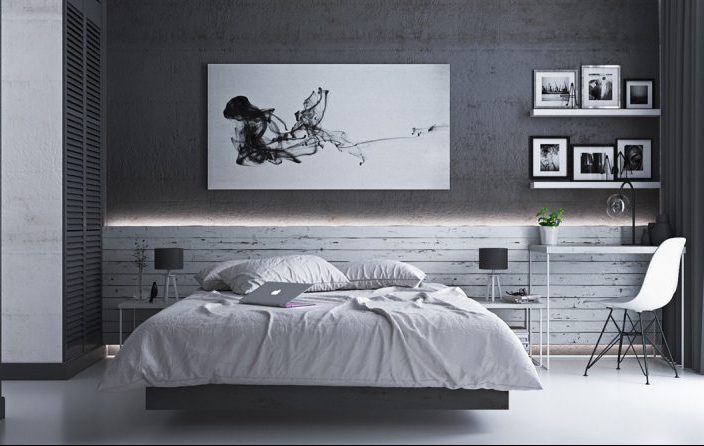 Monochrome Gray Bedroom
