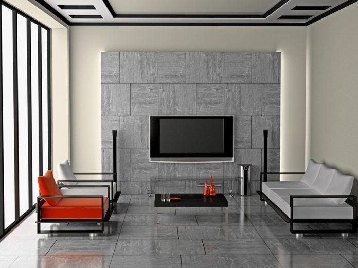 stylish living room wall texture
