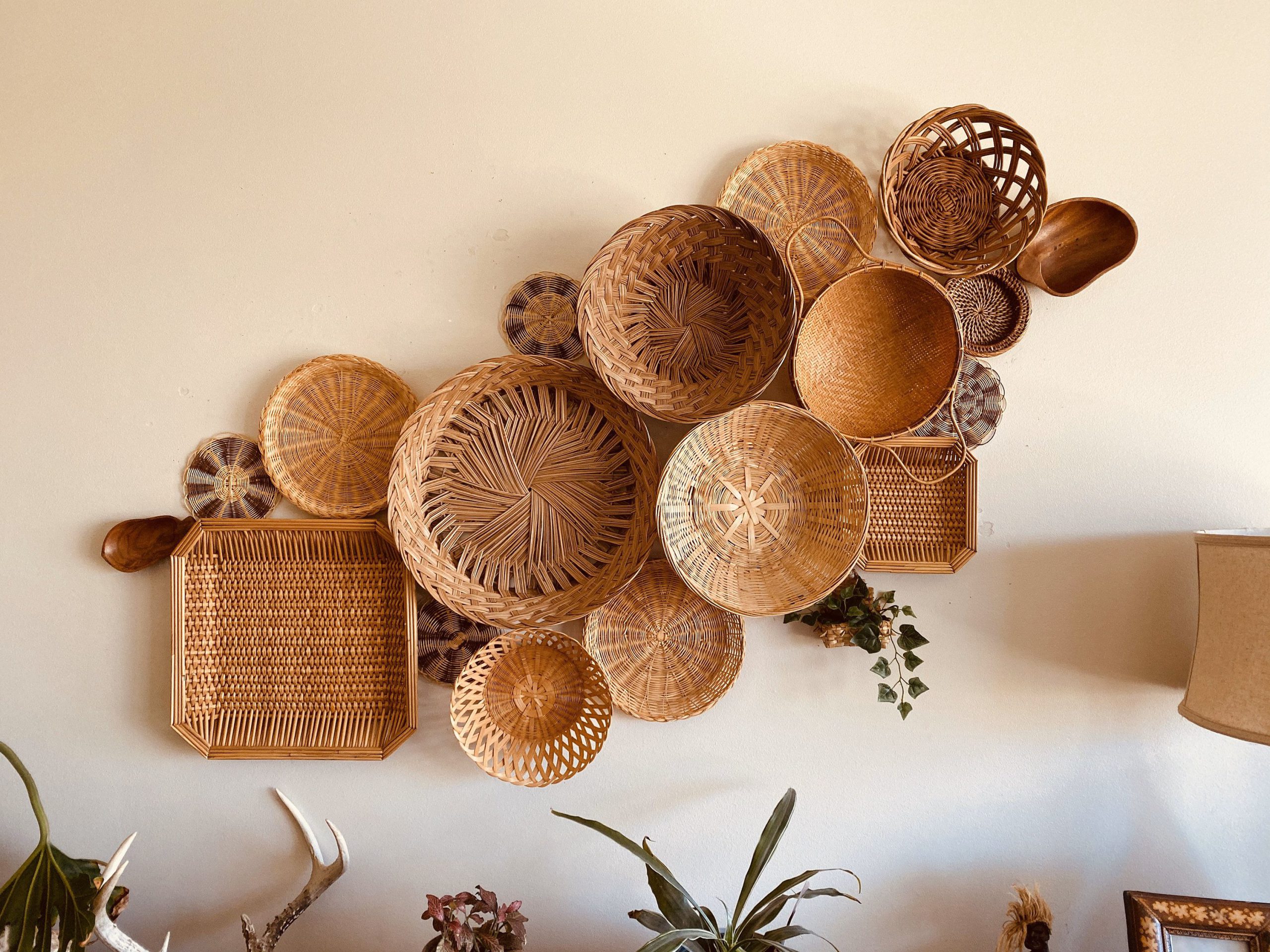 Bohemian Style Wall Art from Basket