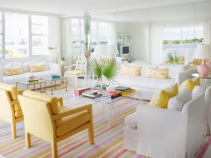 Cheerful Yellow Accent in the Living Room