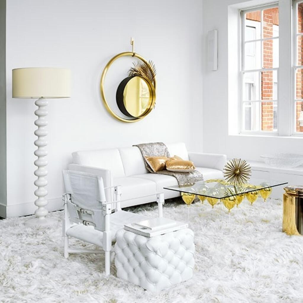Elegant Gold Color Accent for Living Room