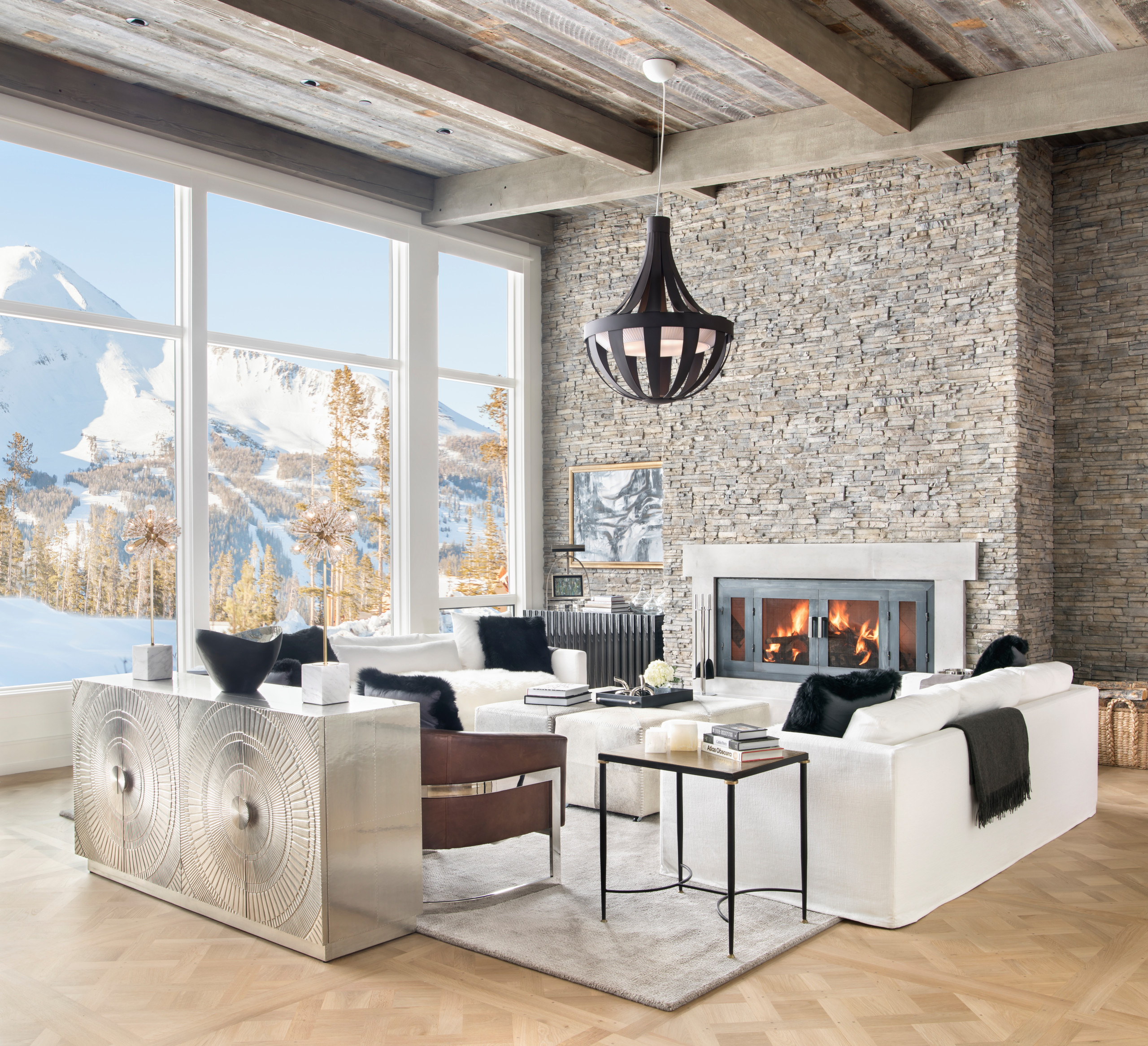 Elegant Modern Rustic Living Room