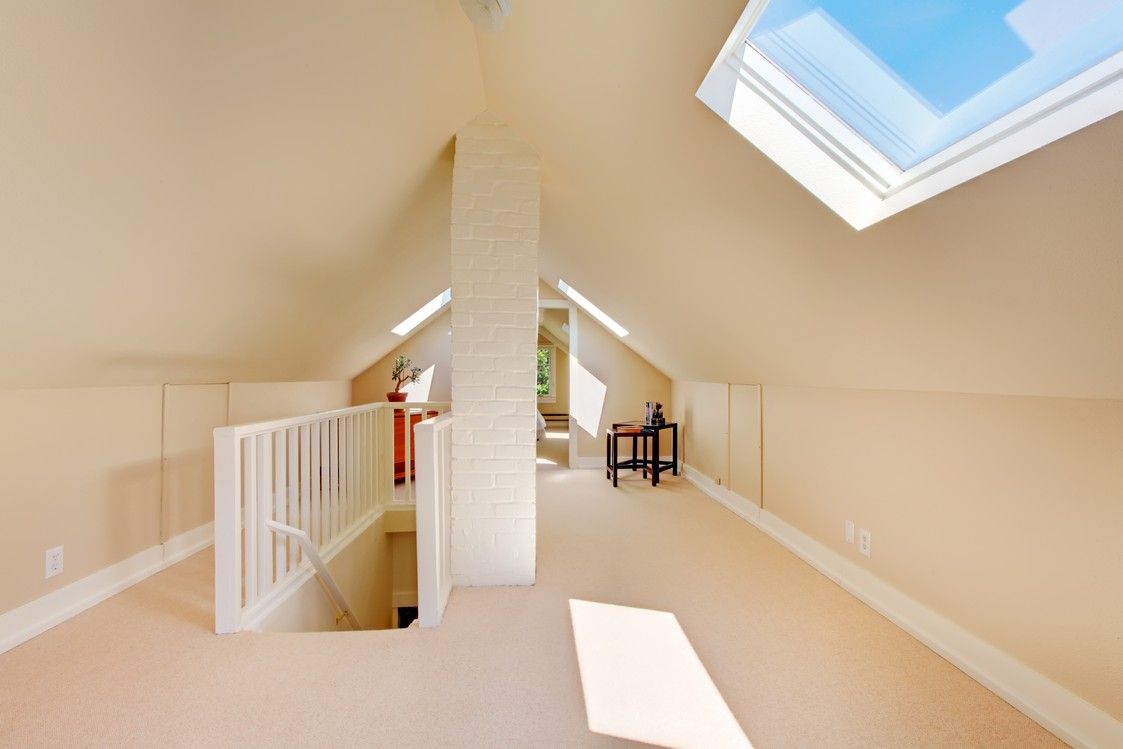 Skylights in the Attic of the House