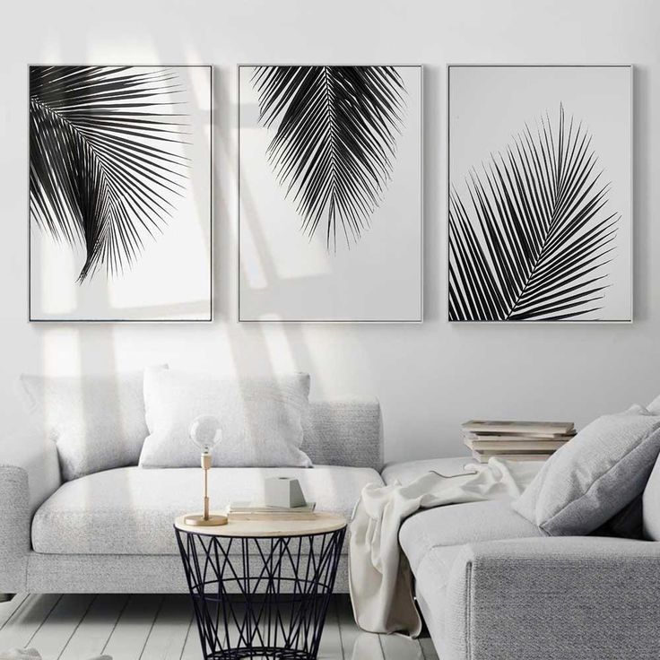 White Living Room with Magnificent Wall Art