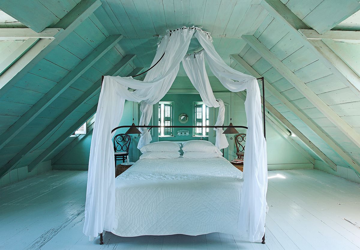 Bed Canopy in Attic Bedroom