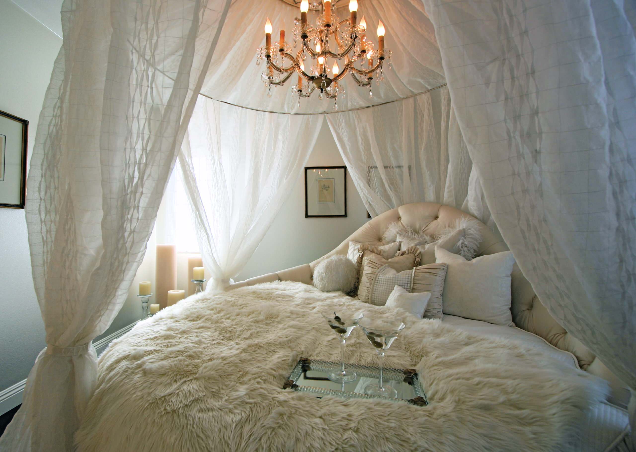 Bed Canopy with Chandelier