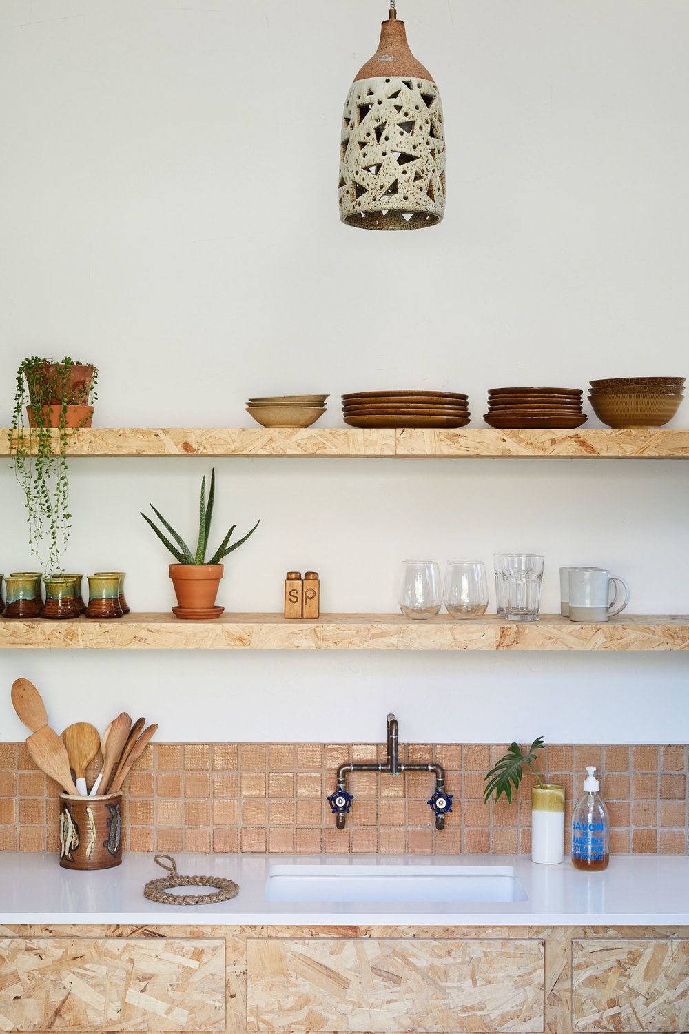 Open Kitchen Wall Shelf