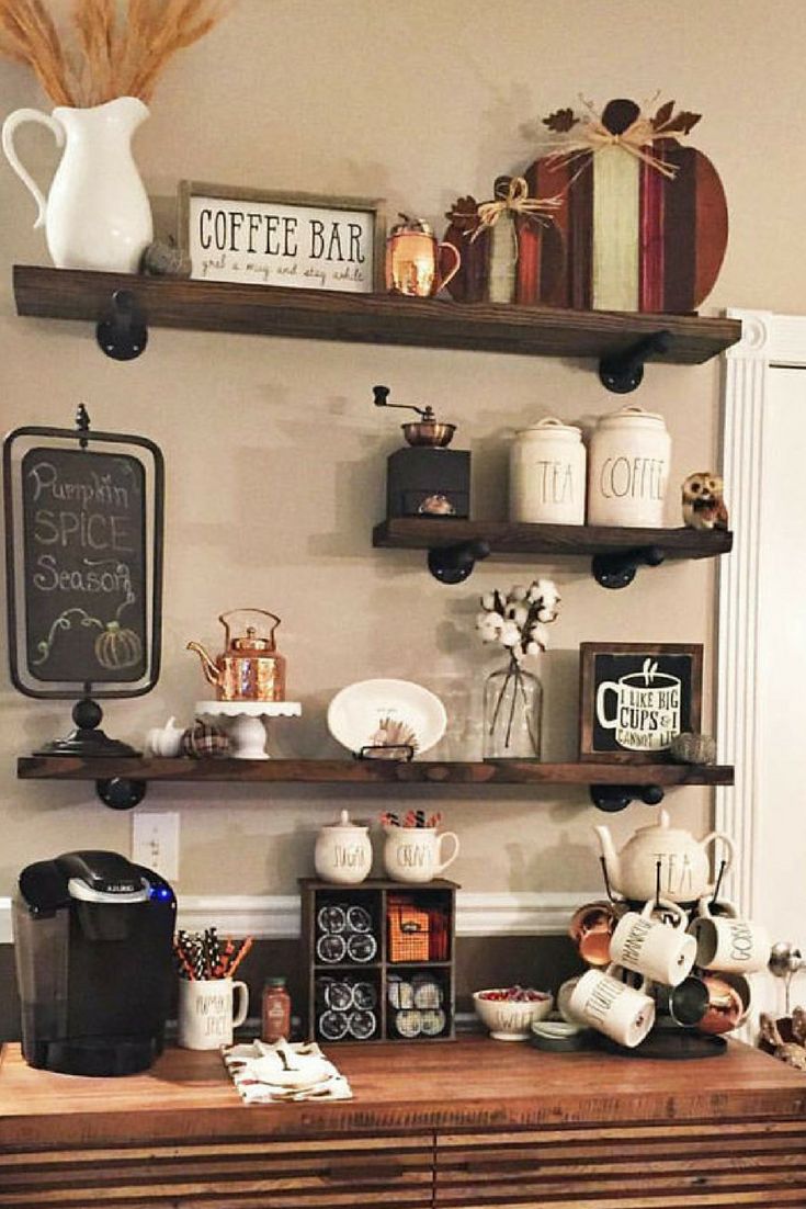 Wall Shelf as Coffee Bar