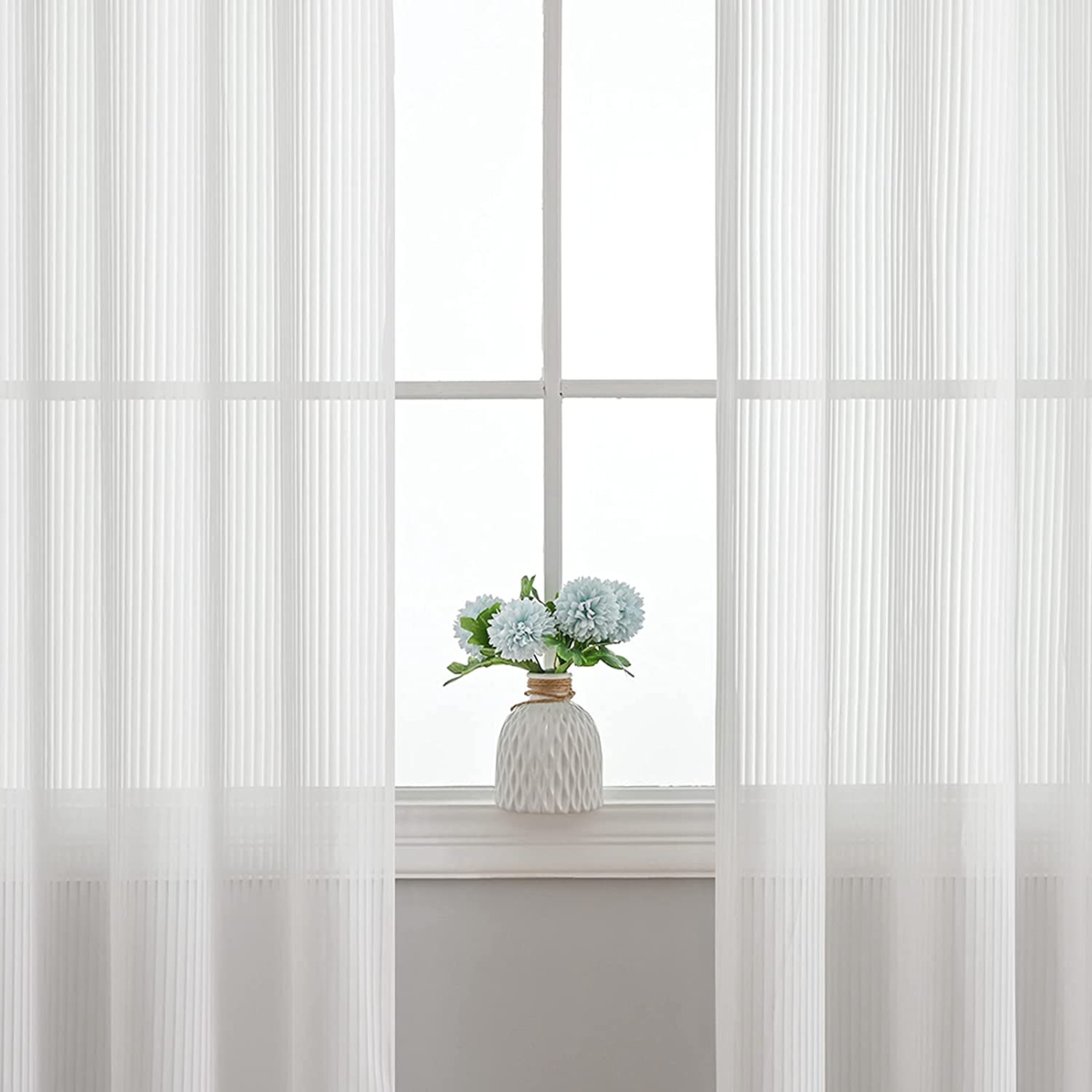 Attractive Transparent White Curtain