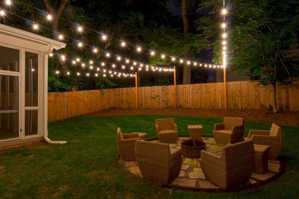 Backyard with Warm Light