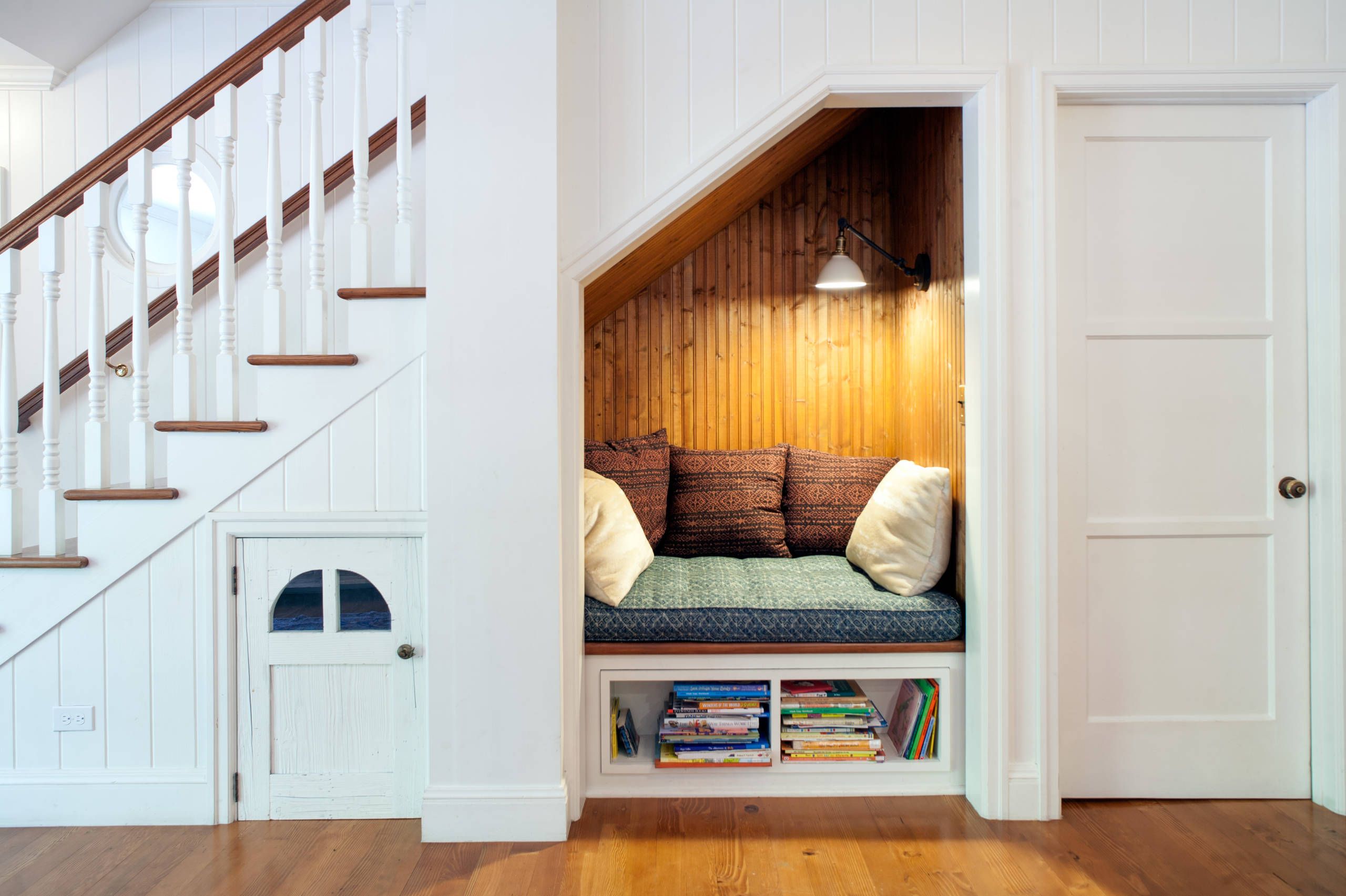 Cozy Reading Nook Under the Stairs