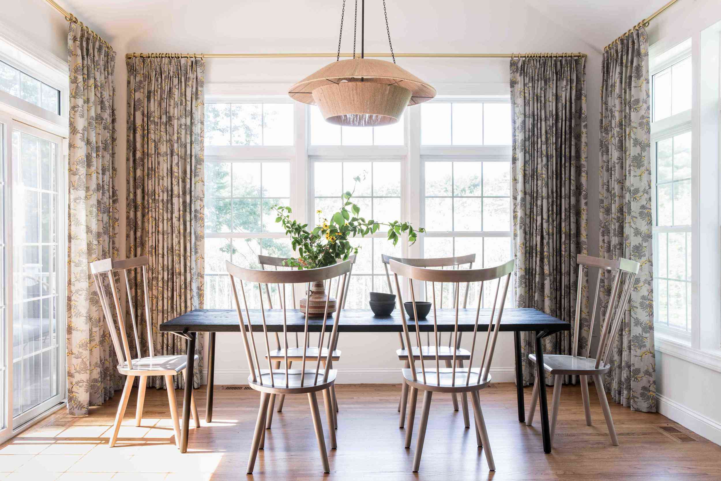 Create Bold Patterns for Dining Room Curtains