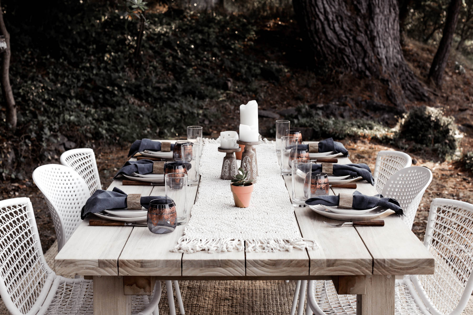 Outdoor Bohemian Dining Room