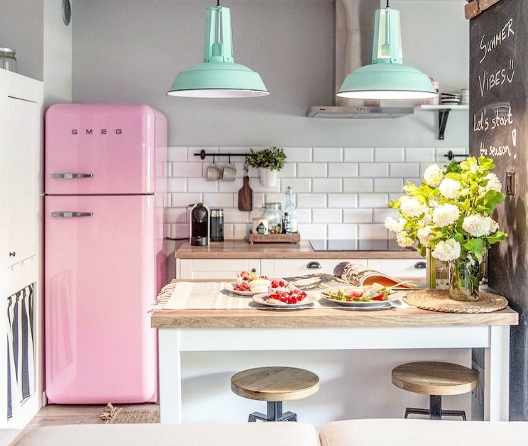 Pink for Your Kitchen Refrigerator
