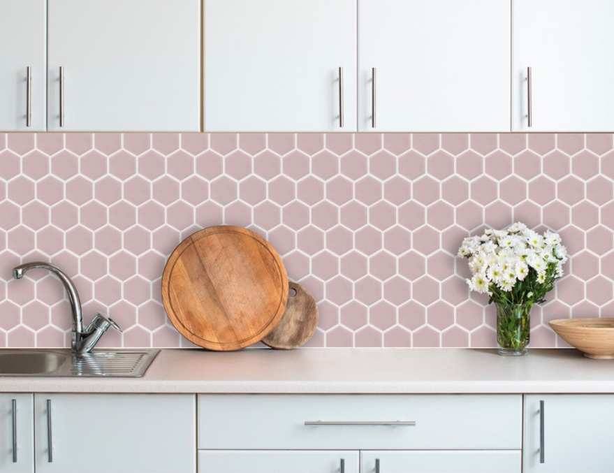 Pink in the Tile Concept in Your Kitchen