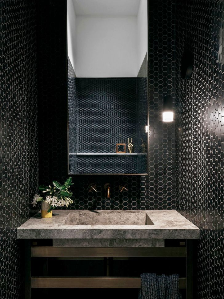 Black Contemporary Bathroom