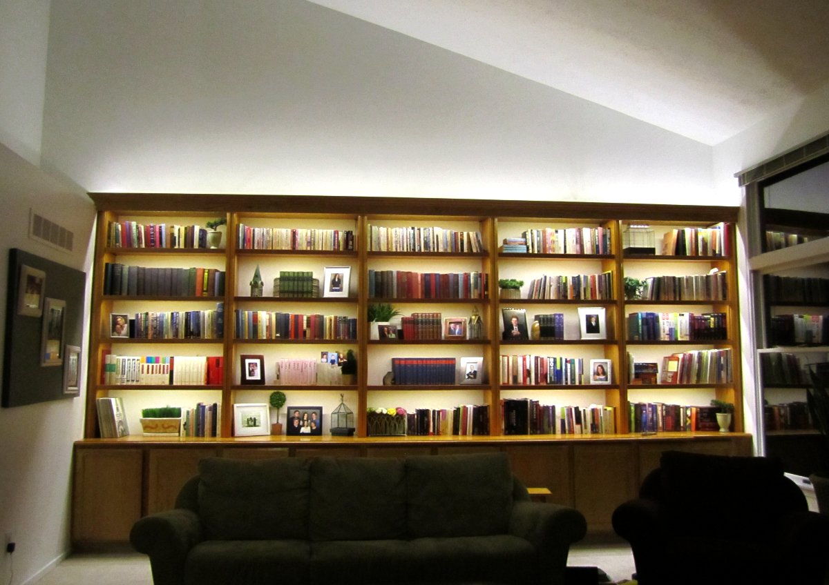 Bookshelf with LED Lights for Additional Lighting
