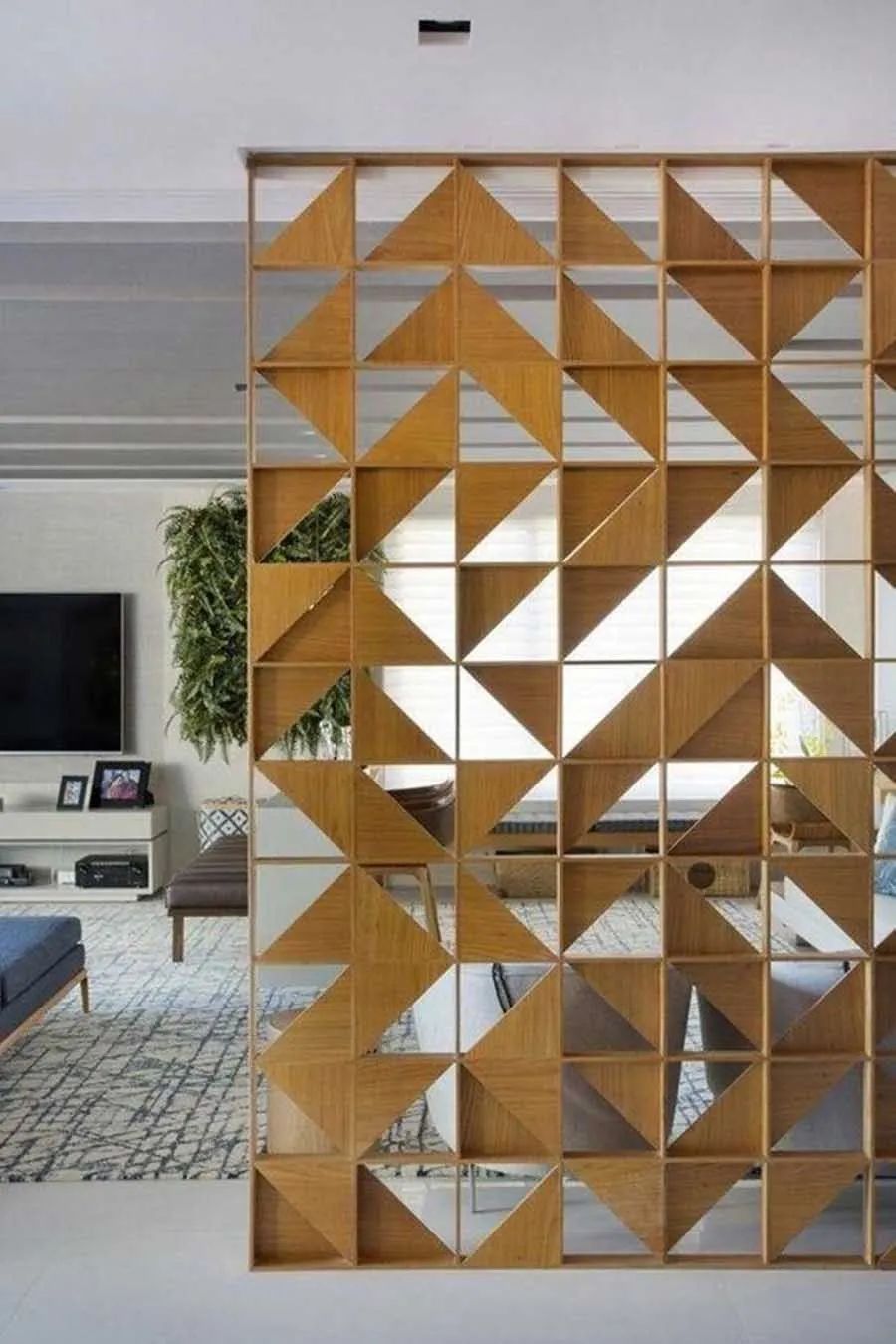 Geometric Pattern Style Room Partition