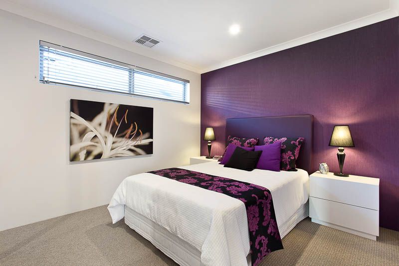 Lavender Bedroom with Bold Accents