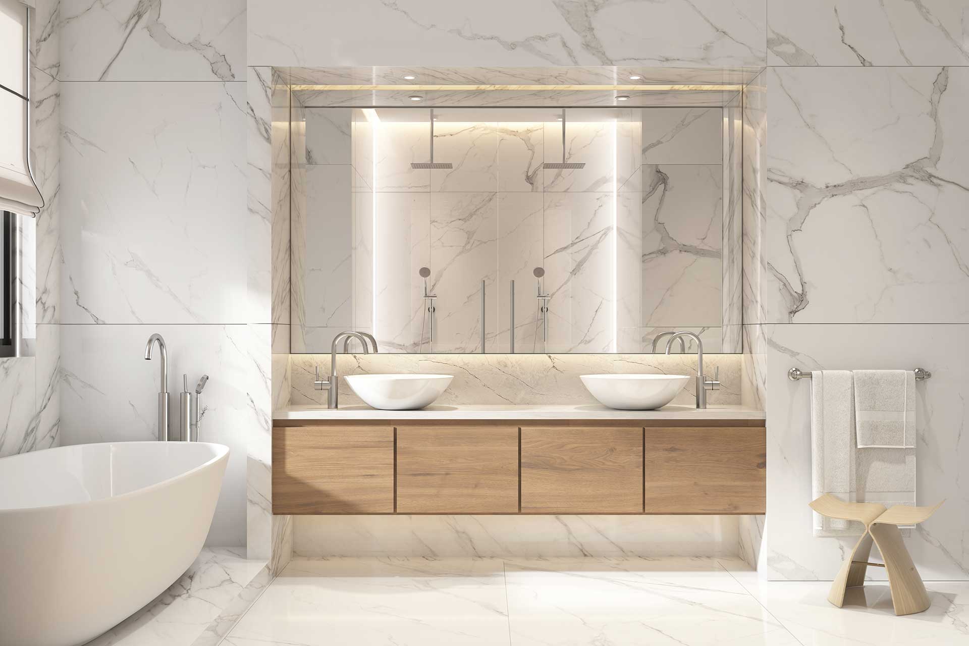Marble Material in Your Contemporary Bathroom