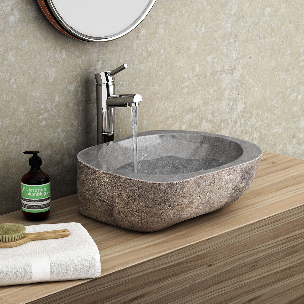 Stone Sink Refreshing Bathroom Interior