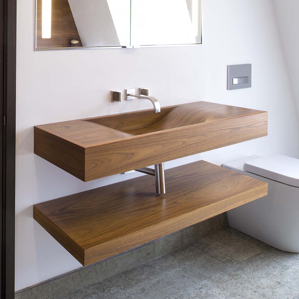 Warm and Natural Wooden Sink