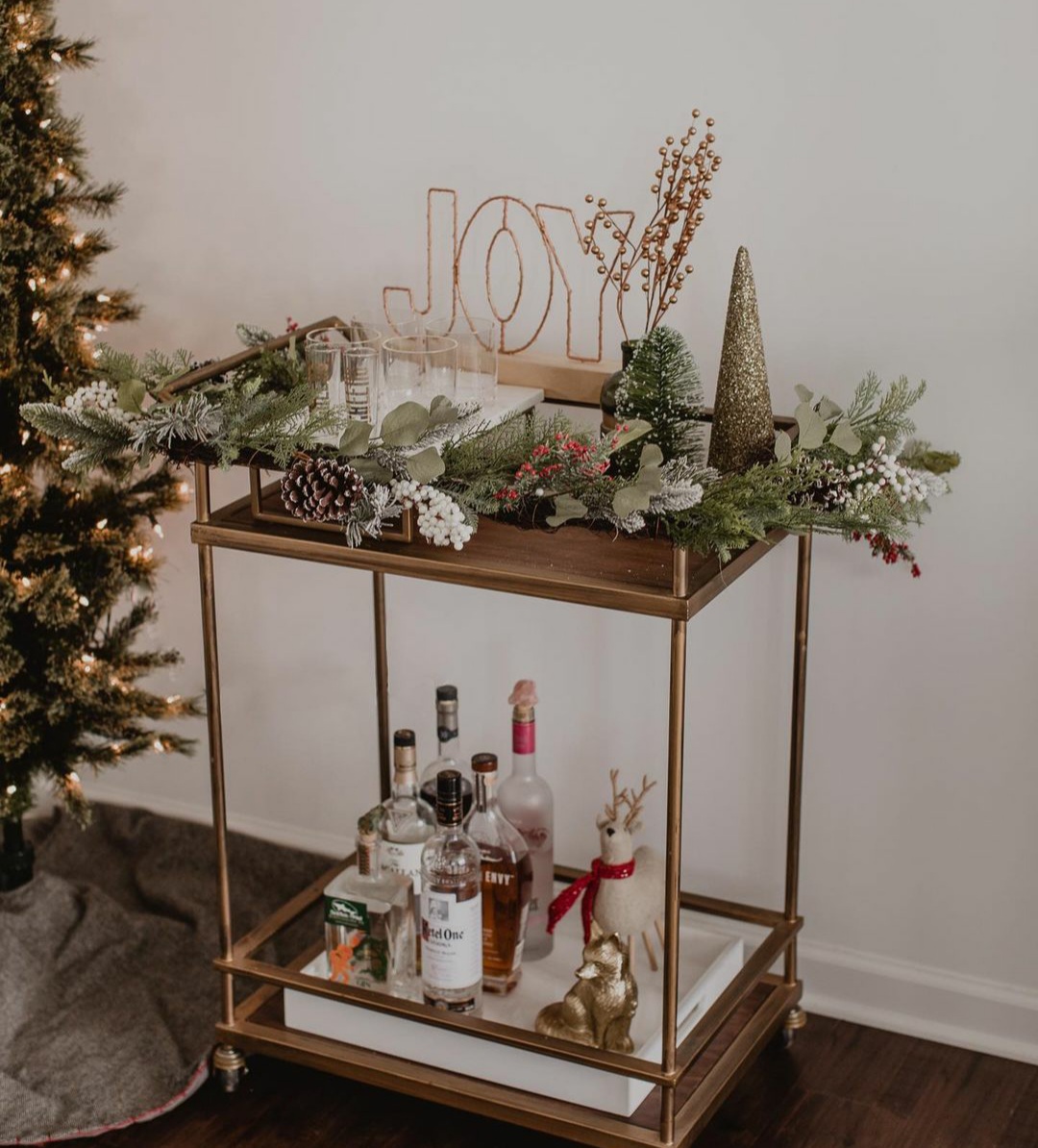 Add a Delightful Garland to Your Bar Cart