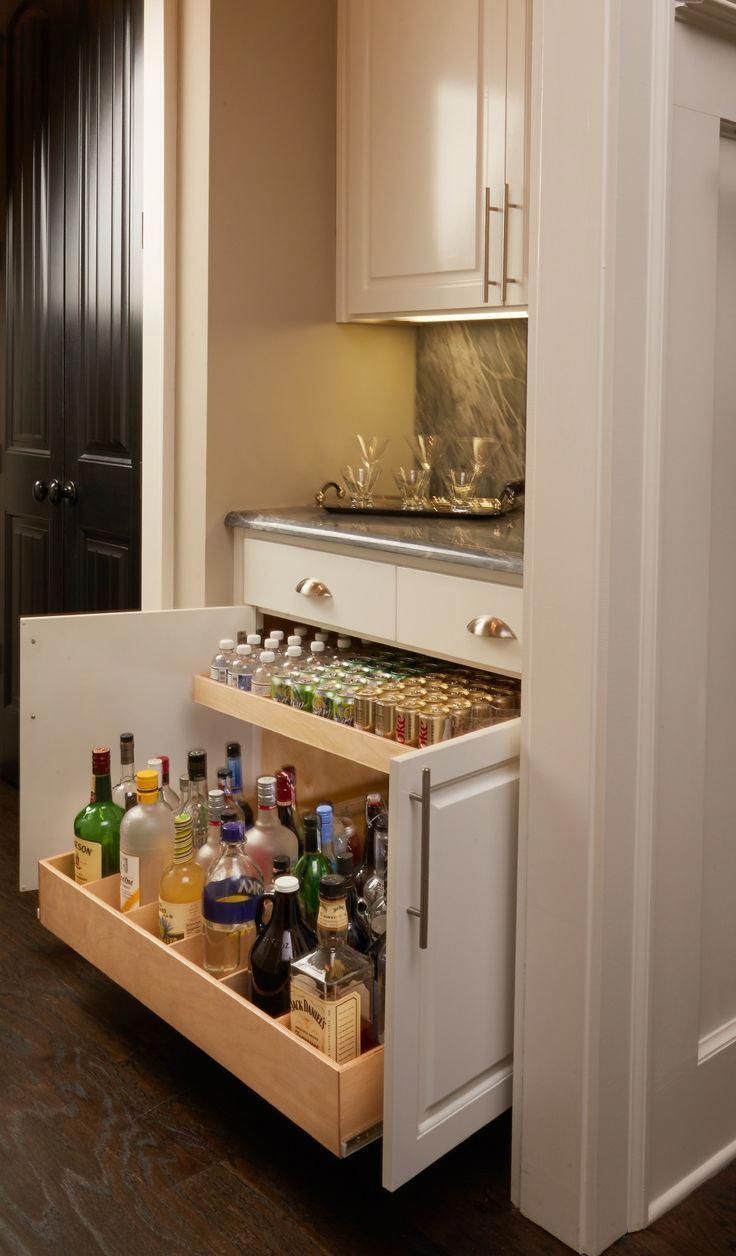 Bar with Cabinet as Creative Storage