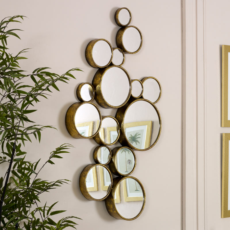 Decorative Mirror with Gold Frame Color
